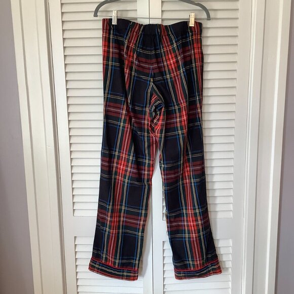 J. Crew women's pajama set shirt long pants XS buttonup plaid red black holiday - Picture 12 of 15